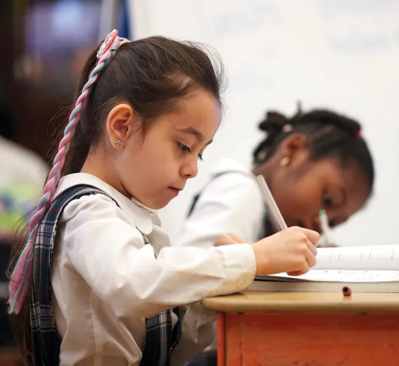 Student doing schoolwork